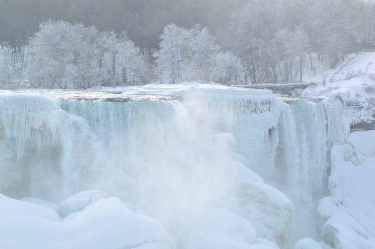 ¿En qué meses hay nieve en las Cataratas del Niágara?