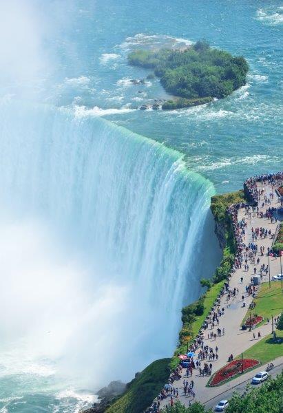 Vista del río Niágara desde el aire
