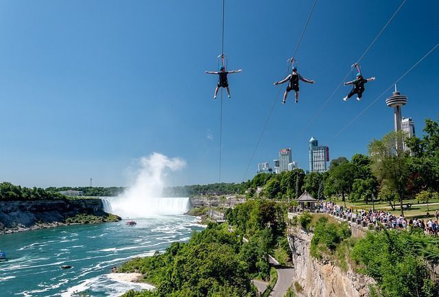 Vistas panorámicas de Niágara desde la zona de la zipline